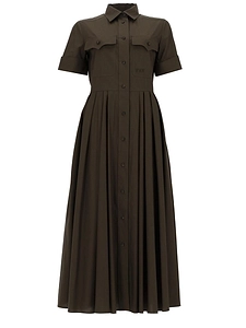 Pleated Shirt Dress