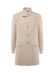 Fay Peak Lapel Wool-Blend Coat