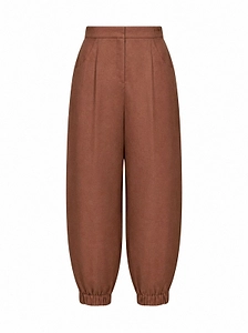 Fendi Balloon-Waist Elasticated Cuffs Pants