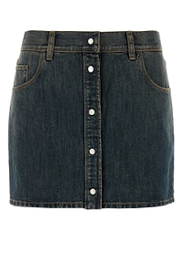 Fendi Button-Front Mini Skirt