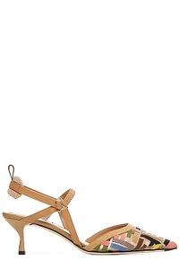 Fendi Colibrì Lite Pointed-Toe Slingback Pumps