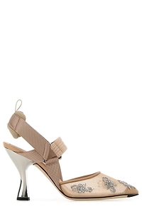 Fendi Colibrì Embellished Mesh Pumps