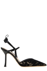 Fendi Colibri Lace Strap Heeled Pumps