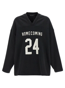 Fear Of God Essentials Slogan Printed V-Neck Sweatshirt