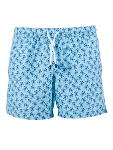 Fedeli Turtle-Printed Drawstring Swim Shorts