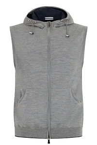 Fedeli Zip-Up Hooded Knitted Sweater