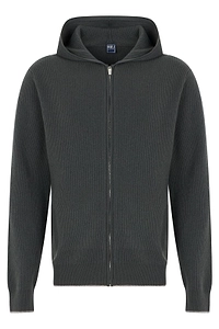 Fedeli Zip-Up Knitted Hoodie