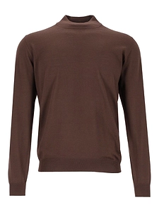 Fedeli Chimney Collar Wool Sweater