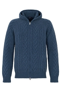 Fedeli Zipped Hooded Cardigan