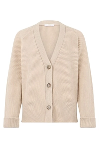 Classico Ribbed V-Neck Cardigan