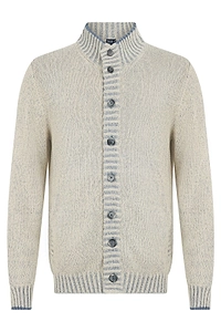 Fedeli Contrast Trim Buttoned Cardigan