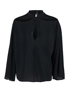 Federica Tosi Criss-Cross Keyhole Blouse