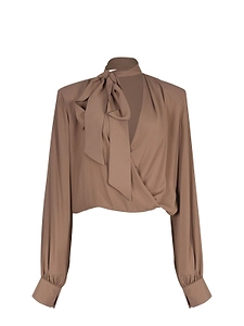 Federica Tosi Draped Tie-Neck Blouse