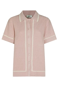 Fendi Ff Crochet Polo Shirt