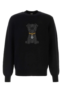 Fendi Ff Dog Crewneck Knitted Jumper