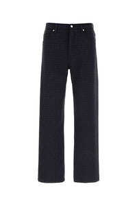 Fendi Ff Jacquard Straight-Leg Jeans