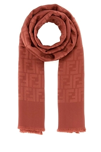 Fendi Ff Jacquard Fringed Scarf