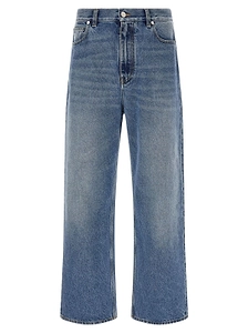 Fendi Ff Patch Relaxed Straight-Leg Jeans