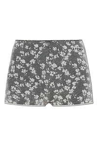Fendi Floral Motif Lace Shorts