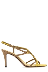 Fendi Fold Strappy Heeled Sandals