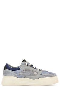 Fendi Force Denim Effect Lace-Up Sneakers