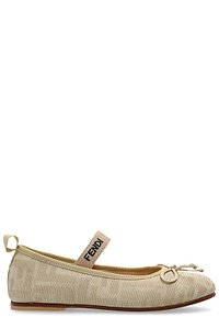 Fendi Kids Bow-Detailed Ballerinas