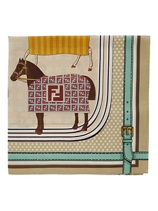 Fendi Kids Cavalli Print Scarf