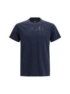 Fendi Logo Embroidered Crewneck T-Shirt