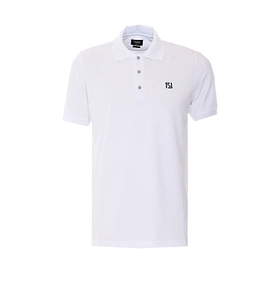 Fendi Logo Embroidered Short-Sleeve Polo Shirt