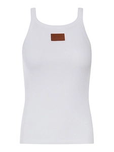 Fendi Logo Patch Sleeveless Tank Top