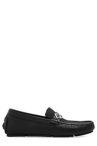 Fendi Logo Plaque Monogrammed Loafers