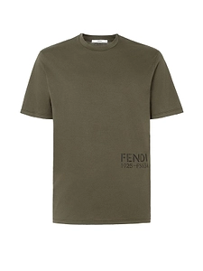 Fendi Logo Print Crewneck T-Shirt