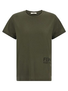 Fendi Logo Printed Crewneck T-Shirt
