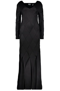 Fendi Long-Sleeve Panelled Knit Gown
