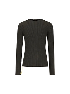 Fendi Long Sleeved Ribbed-Knit Sweater