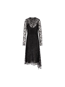Fendi Long Sleeved Mesh Midi Dress