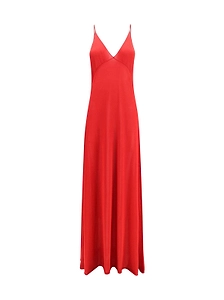 Fendi Long V-Neck Sleeveless Slip Dress