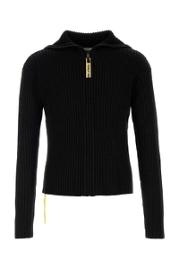 Fendi Maxi Ribbed Zip Cardigan