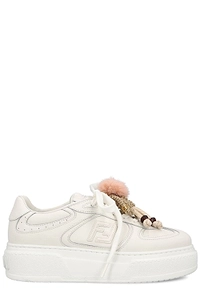 Fendi Match Platform Lace-Up Sneakers