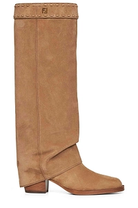 Minerva Square-Toe Knee-High Boots