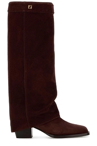 Fendi Minerva Square-Toe Boots