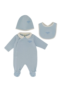 Fendi Kids Logo-Embroidered Babygrow Set