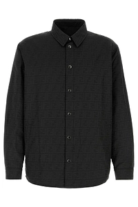 Fendi Monogrammed Collared Long-Sleeved Shirt