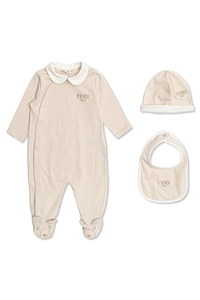 Fendi Kids Logo-Embroidered Babygrow Set
