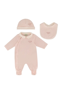 Fendi Kids Logo-Embroidered Babygrow Set