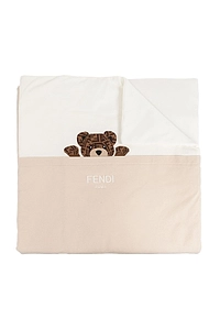 Fendi Kids Logo Embroidered Blanket