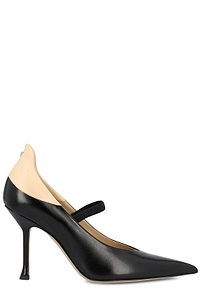Fendi Nude Pointed-Toe Pumps