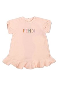 Fendi Kids Logo-Embroidered Short-Sleeved Dress