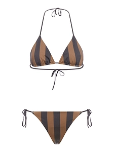 Fendi Reversible Striped Bikini Set