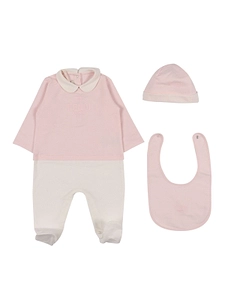 Fendi Kids Logo-Embroidered Snap Button Babygrow Set